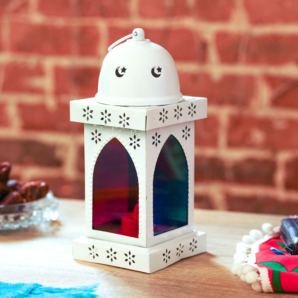 فانوس نوبي - ابيض